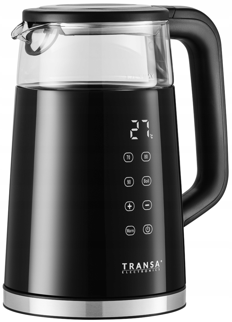 Rýchlovarná kanvica Transa Electronics MultiTouch Black 2200 W 1,7 l čierna